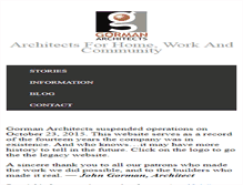 Tablet Screenshot of gormanarchitects.com